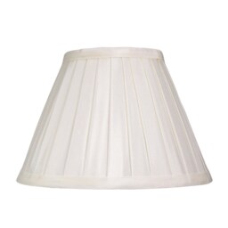 "Traditional Classic Cream Faux Silk Pleated Inner Lined Lamp Shade - 8"" Cream Cream 1"