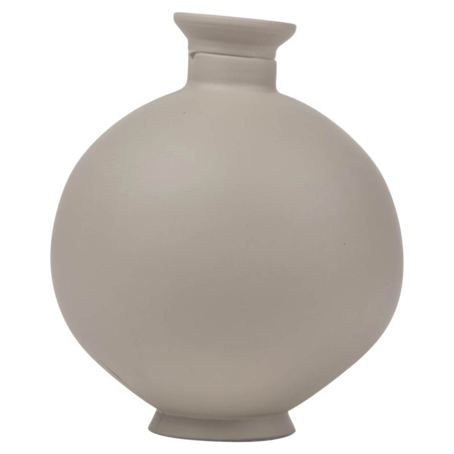 Large Round Glass Opera Ball Vase Ceramic Look Ornament Living Room Home Decor Multi Cream 1