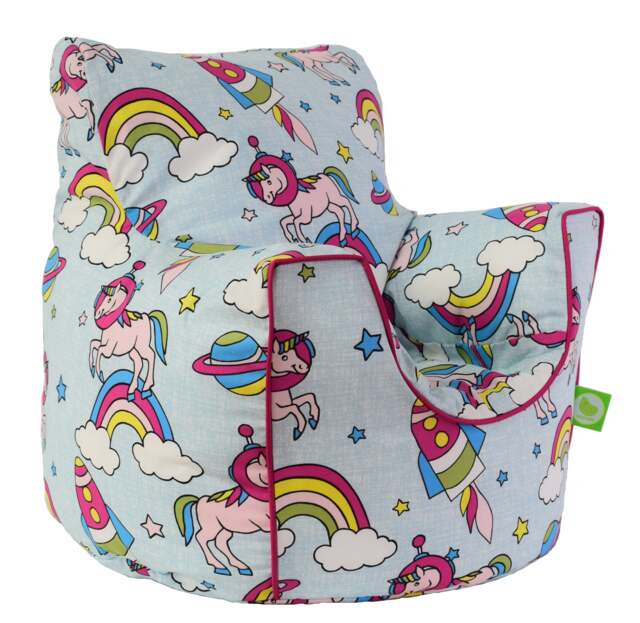 Bean Lazy Pastel Rainbow Space Unicorn Bean Bag Armchair Child Teen Size