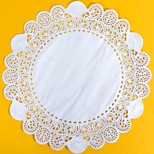 White Round Kraft Paper Doilies 27cm / 10.5 in - Pack of 250