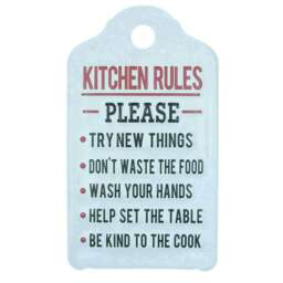 Kitchen Rules Sign Plaque Metal Wall Door House Home Pantry Dinning Room