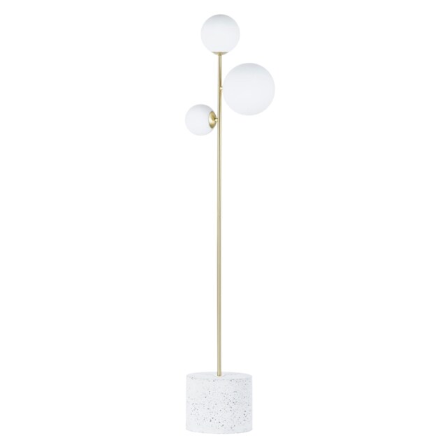 BHS Terrazzo Forella Floor Lamp Gold Satin Brass 1