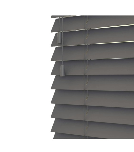 75cm Anchor Grey Wooden Venetian Blinds With Strings (130cm drop) Grey Grey