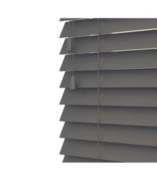 75cm Anchor Grey Wooden Venetian Blinds With Strings (130cm drop) Grey Grey