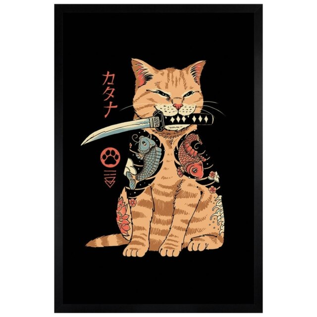 Black Wooden Framed Vincent Trinidad (Catana) Maxi Poster Multi