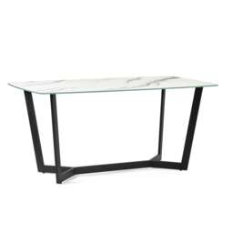 Premium Olympia 160cm Dining Table - White Marble
