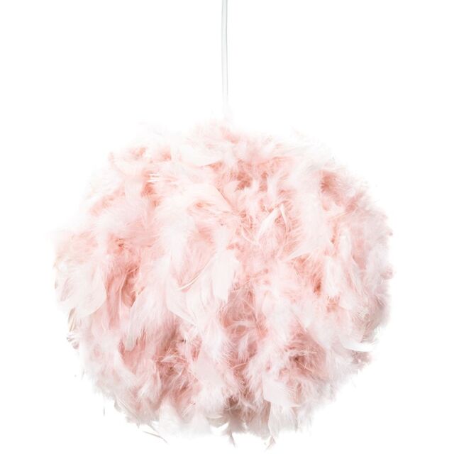 Eye-Catching and Designer Small Pink Feather Decorated Pendant Lighting Shade Pink Pink 1
