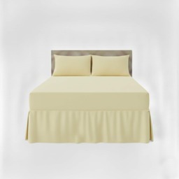 Fitted Valance Bed Sheet Polycotton Mattress Cover And Frill Easy Care Yellow King