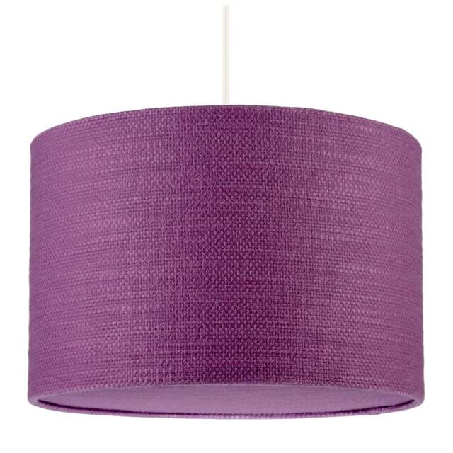 Modern Purple Wine Textured Linen Pendant Light Shade with Diffuser