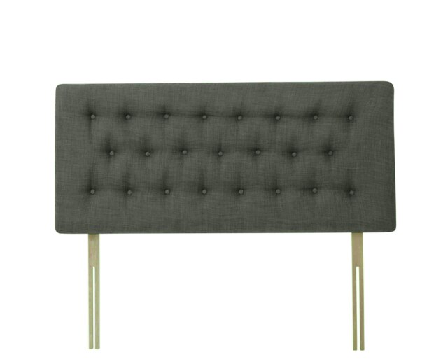 Lona Charcoal Linen Headboard Small Double Multi