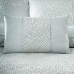 Portfolio Home Antibes Chevron Waves Silver Filled Boudoir Cushion 32x50cm