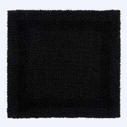 Homescapes Luxury Reversible Cotton Shower Mat Black 50 x 50 cm