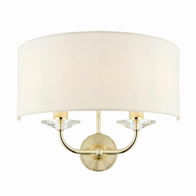 Nixon 2 Light Indoor Candle Wall Light Brass, E14