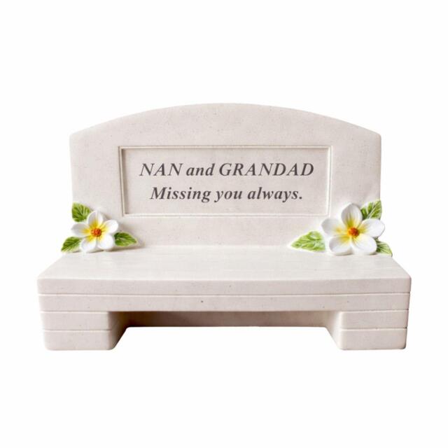 Nan Grandad Memorial Bench Plaque 17x13x7cm Graveside Ornament Gift
