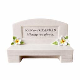 Nan Grandad Memorial Bench Plaque 17x13x7cm Graveside Ornament Gift