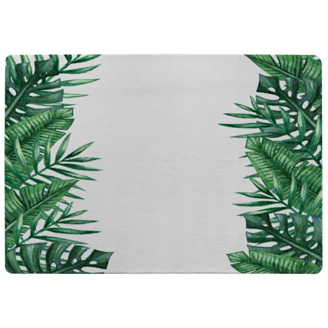 Half Botanical Border Designer Rug Multi