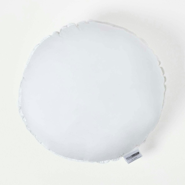 "Homescapes Luxury Super Microfibre Round Circular Shaped Cushion Pad Insert Inner 45 cm (18 inches) White Approx. 45 cm (18"") diameter"