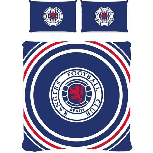Rangers FC Reversible Pulse Duvet Cover Set - Royal Blue/White/Red - Double