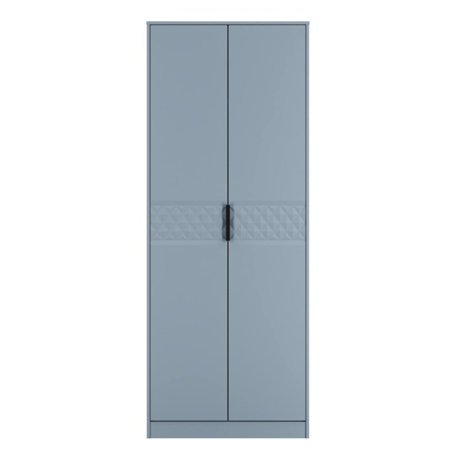 Islay Tall Double Wardrobe in Denim Blue (Ready Assembled) Blue Denim Blue