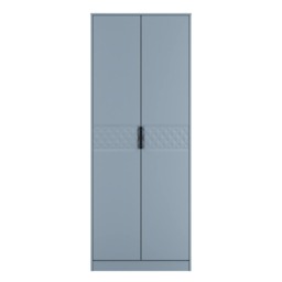 Islay Tall Double Wardrobe in Denim Blue (Ready Assembled) Blue Denim Blue