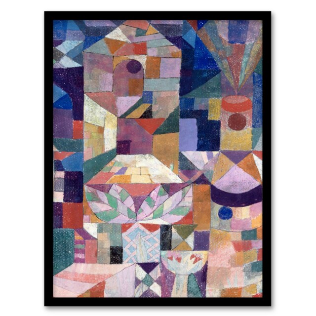 Paul Klee Framed Wall Art Print Casstle Garden Abstract Painting Home Décor