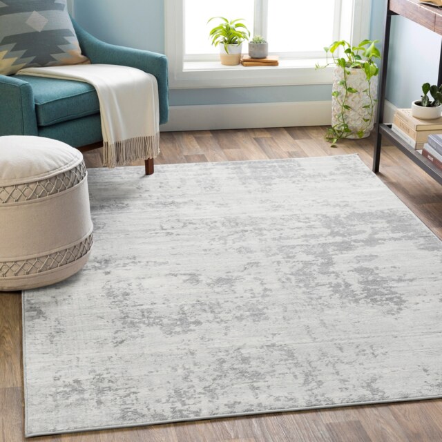 LIVABLISS Monaco-Abstract Modern Marble Rug 140 x 200 cm Grey Ivory