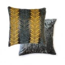 Trellis Cushion Cover 43cm x 43cm Ochre Yellow Yellow