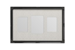 Elegant Black 3 Multi Photo Frame,Durable Polyresin Multi-Image Display,3-Slot Picture Frame for Wall Decor Black One Size