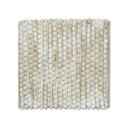 Marl Chunky Bobble Square Bath Mat - Natural