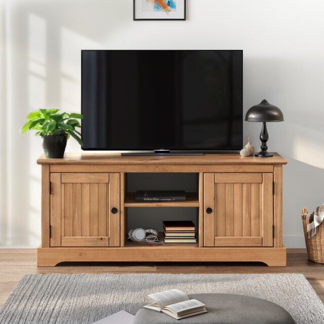 Mercers Furniture Country Antique 2 Door Media Unit Tv Cabinet Television Stand Solid Wood Pine Wooden