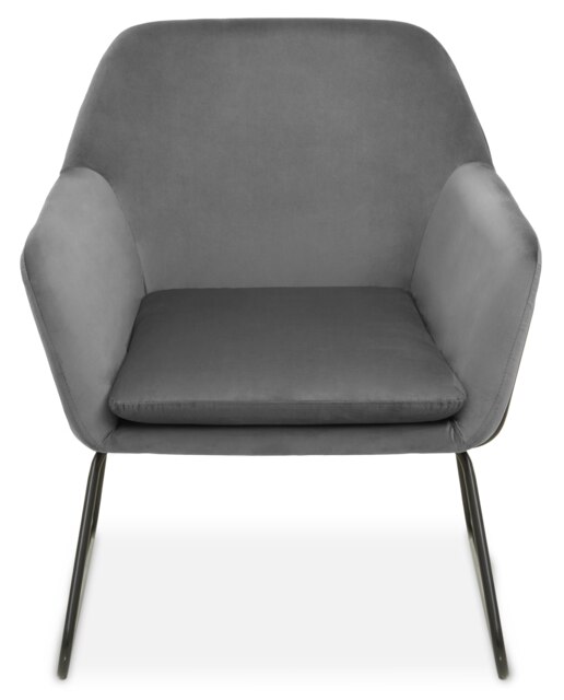 Interiors by Premier Grey Velvet Black Frame Armchair, Easy Care Velvet Chairs, Indoor Dining with Velvet Dining Chair