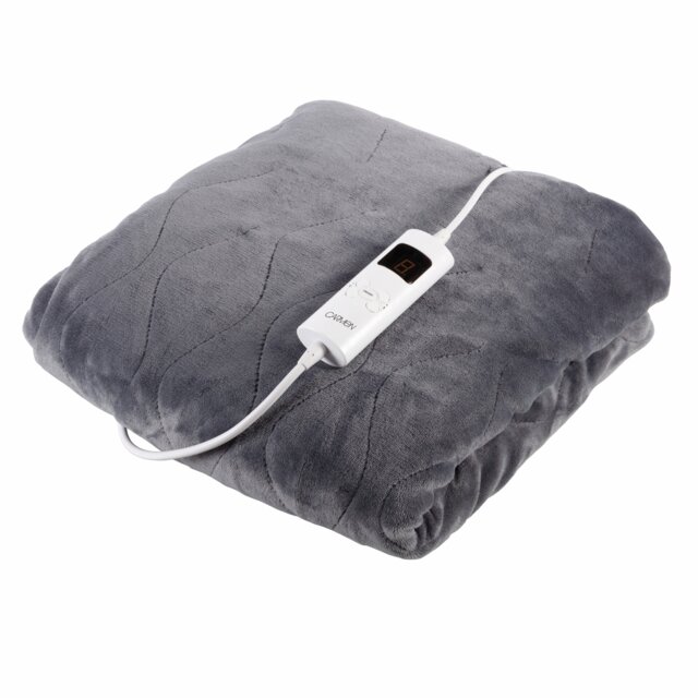 Fleece Electric Over Blanket 160cm x 130cm Grey