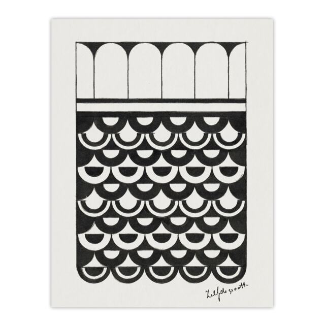 "Geometric Ornament of Scales De Mesquita Wall Art Poster Print 12X16"""