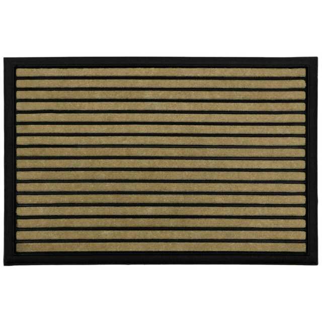1 x Striped Non-Slip Super Absorbent 40x60cm Scraper Doormats For Dirt & Mud With Rubber Backing