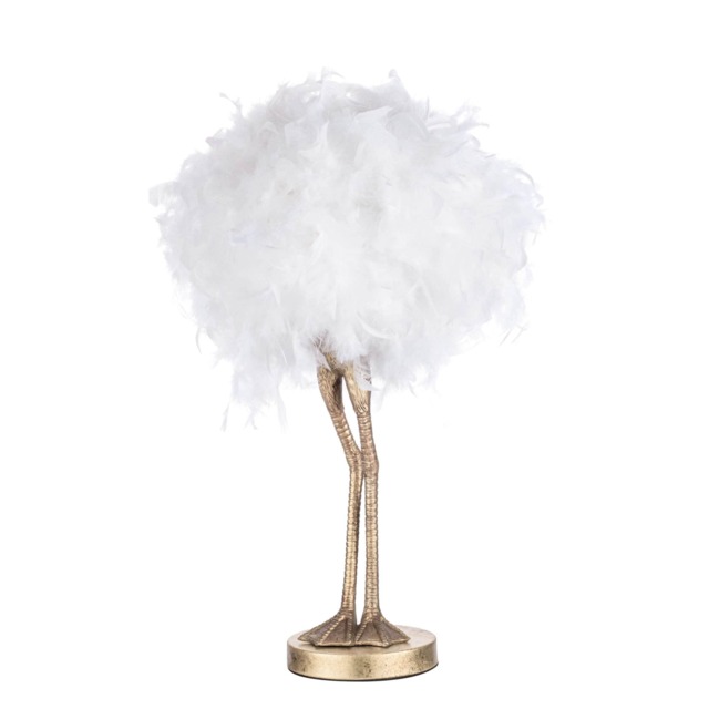 BHS Ada Ostrich Table Lamp, Brass