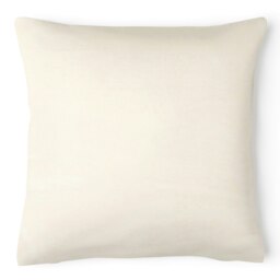 Plain Velvet Soft Cushion - 43cm x 43cm White Cream