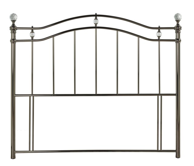 5ft King Size Black Nickel, Polished, Glossy Metal Bed Headboard,Headend Black Black Nickel 5ft King Size