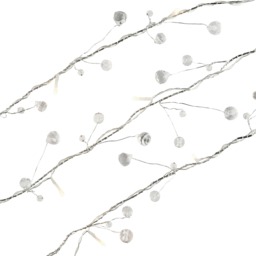 ValueLights Plastic Diamond Gems White Indoor Christmas String Light Clear