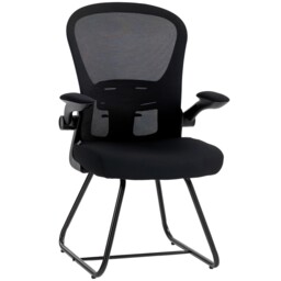 HOMCOM Conference Chair, Reception Office Chair with Flip-up Armrest