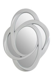 Opus Silver Finish Elliptical Design Wall Mirror Silver