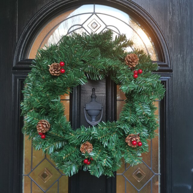 50cm Premier Christmas Wreath With Festive Berry and Cones