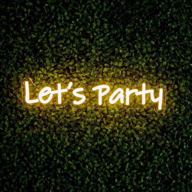 The Outdoor Living Company LED Neon Wall Sign Quote - Let's Party