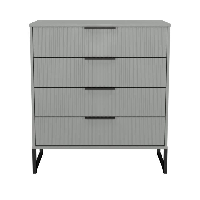 Menai 4 Drawer Chest of Drawers in Dusk Grey (Ready Assembled) Grey Dusk Grey