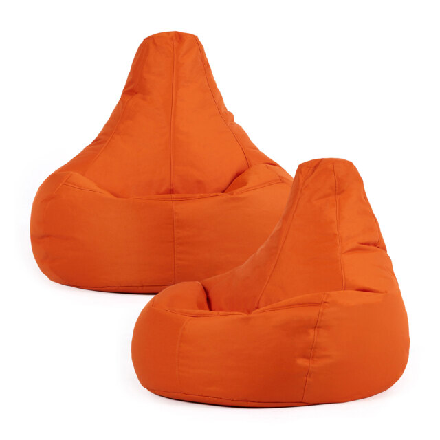 Dalton Medium Beanbag Corduroy Burnt Orange Set of 2