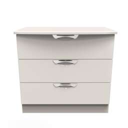 Holborn 3 Drawer Chest of Drawers in Kashmir Gloss & Kashmir (Ready Assembled) Cream Kashmir Gloss & Kashmir