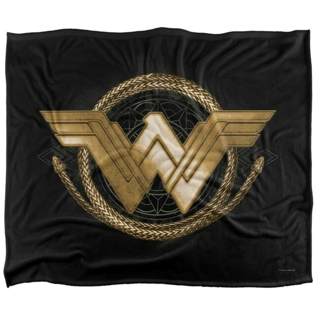Wonder Woman Gold Logo Blanket - Multicoloured - One Size