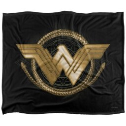 Wonder Woman Gold Logo Blanket - Multicoloured - One Size