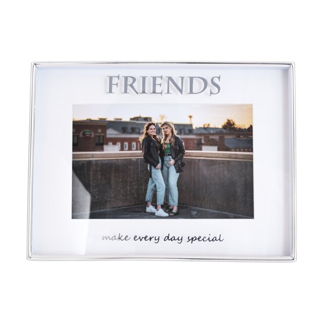 Contemporary Silver Plated Friends 4x6 Picture Frame for Wall or Table Silver One Size