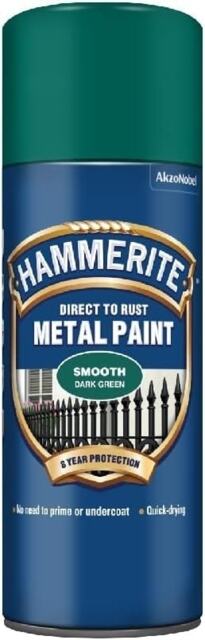 Hammerite Metal Paint 400ml Aerosol Smooth Dark Green