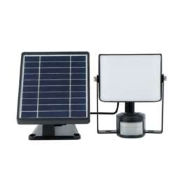 Gardenwize Solar Powered Motion Sensor Flood Light Garage Wall Light Black